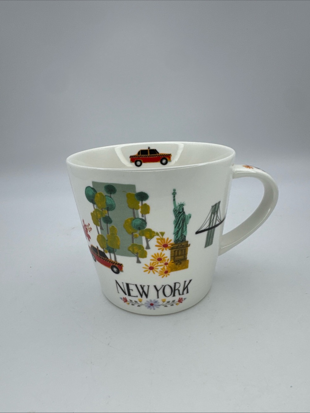 New York City Landmarks Mug Statue of Liberty Bklyn Bridge Empire State Bldg